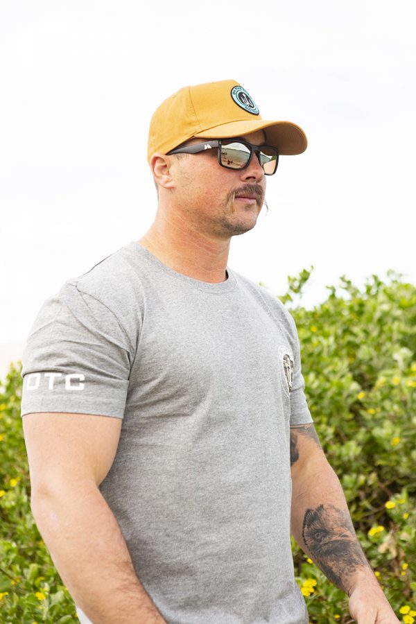 On The Chew Grey No Tee 1 Fishing and lifestyle clothing. On The Chew <ul class="mybullet"> <li>Smooth & soft cotton</li> <li>Comfort stretch</li> <li>Active fit</li> </ul> $20.00