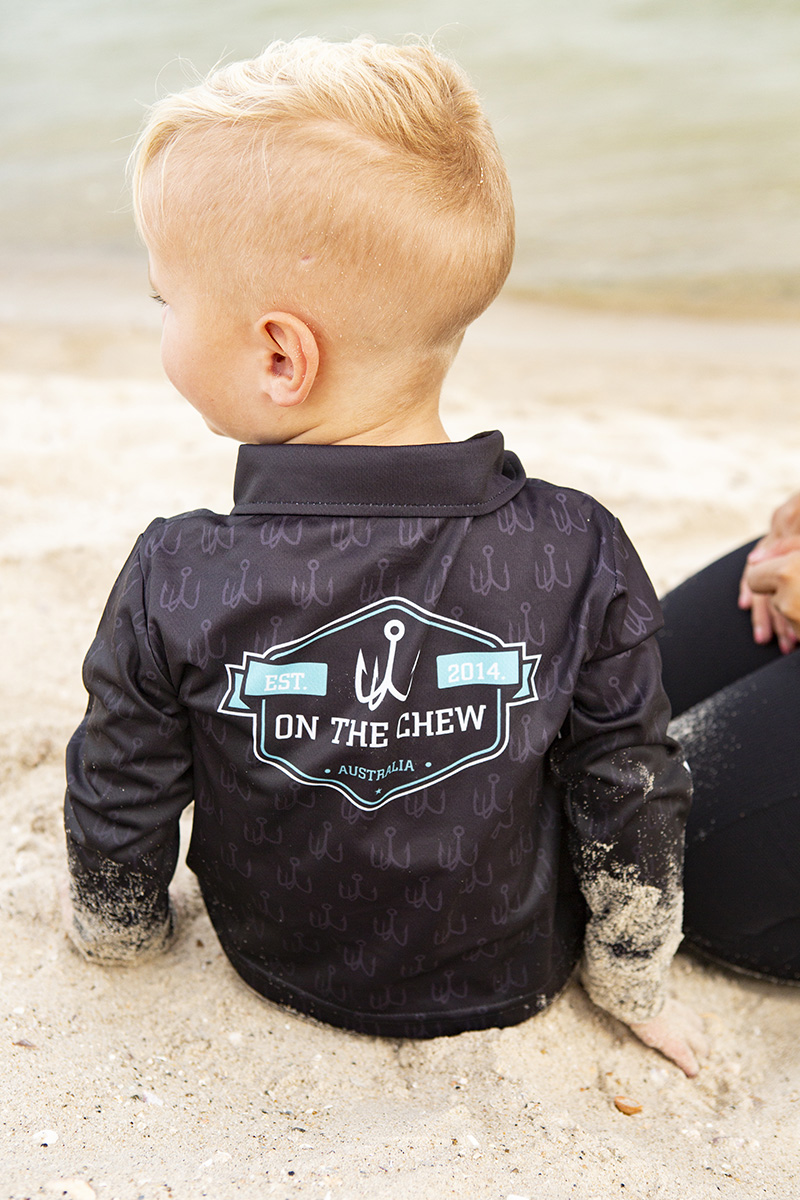 On The Chew Kids Banner Jersey 1 Fishing and lifestyle clothing. On The Chew