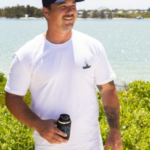 281A8044 Fishing and lifestyle clothing. On The Chew <p style="text-align: center;">[button size="medium" style="secondary" text="click to get it in black" link="https://onthechew.com.au/product/in-the-box-patch-snapback-black/"]</p> $34.99