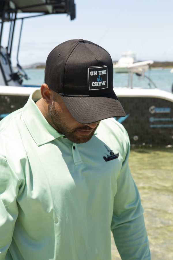 281A8124 1 scaled Fishing and lifestyle clothing. On The Chew <p style="text-align: center;">[button size="medium" style="secondary" text="click to get it in navy" link="https://onthechew.com.au/product/in-the-box-patch-snapback-navy/"]</p> $34.99